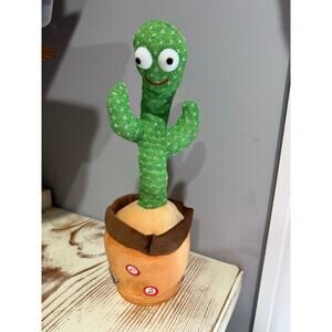 Dancing Cactus Talking Singing Light Up Plush Toy Interactive Repeat for Kids